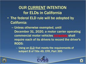 ELDs and the CHP
